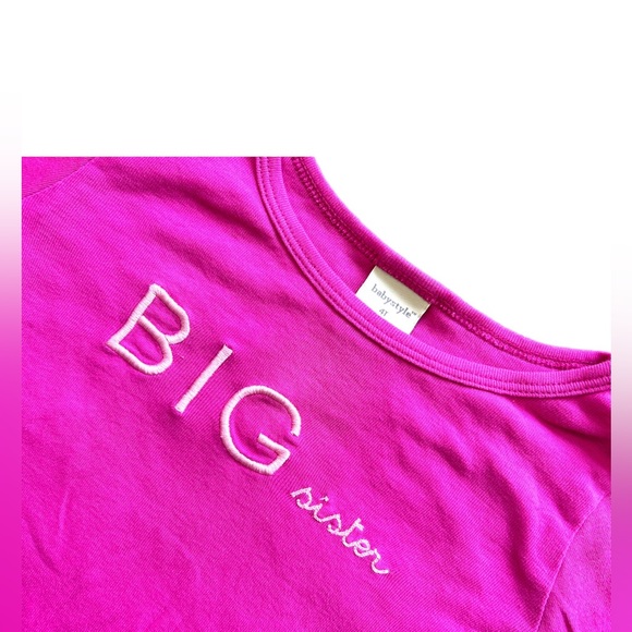BIG SISTER l/s top by BABYSTYLE 4t Pink - Picture 4 of 4